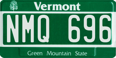 VT license plate NMQ696