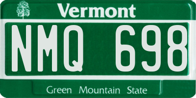 VT license plate NMQ698