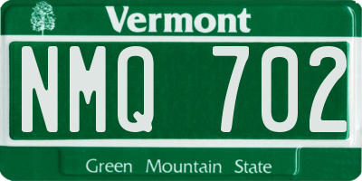 VT license plate NMQ702