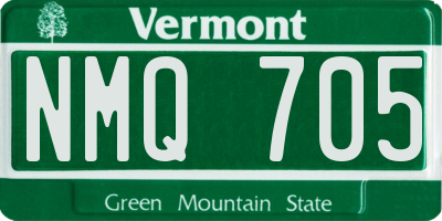 VT license plate NMQ705