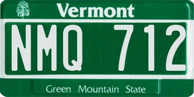 VT license plate NMQ712