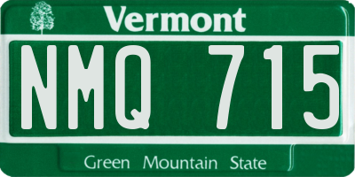VT license plate NMQ715