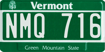 VT license plate NMQ716
