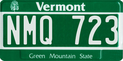 VT license plate NMQ723
