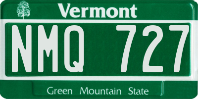 VT license plate NMQ727