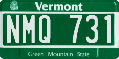 VT license plate NMQ731