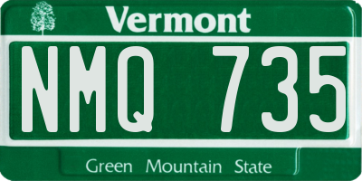 VT license plate NMQ735