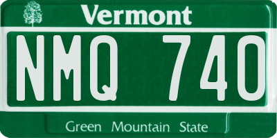 VT license plate NMQ740
