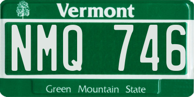 VT license plate NMQ746