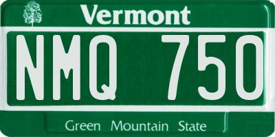 VT license plate NMQ750