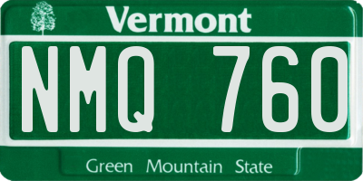VT license plate NMQ760