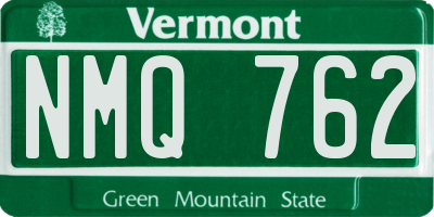 VT license plate NMQ762