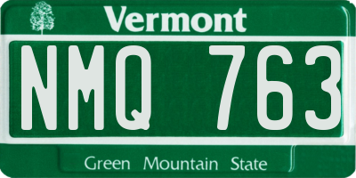 VT license plate NMQ763