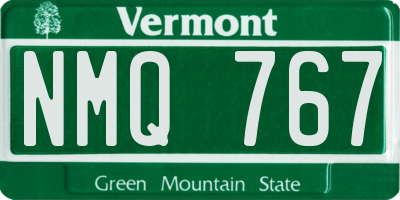 VT license plate NMQ767