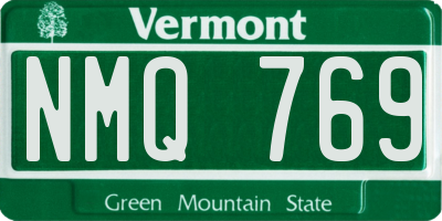 VT license plate NMQ769