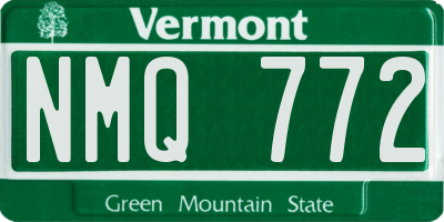 VT license plate NMQ772