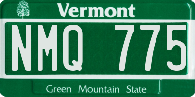 VT license plate NMQ775
