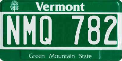 VT license plate NMQ782