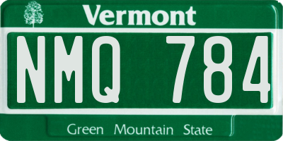 VT license plate NMQ784