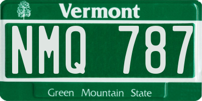 VT license plate NMQ787
