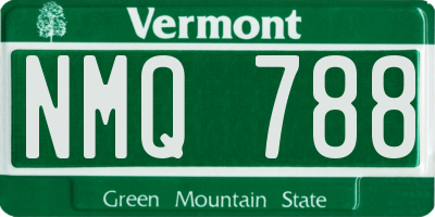 VT license plate NMQ788