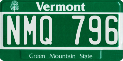 VT license plate NMQ796