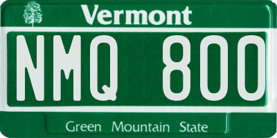 VT license plate NMQ800
