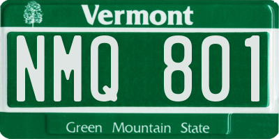 VT license plate NMQ801