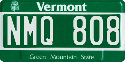VT license plate NMQ808