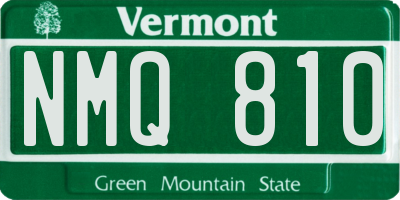VT license plate NMQ810