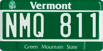 VT license plate NMQ811