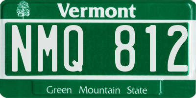 VT license plate NMQ812