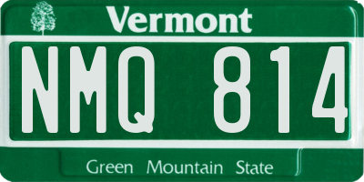 VT license plate NMQ814