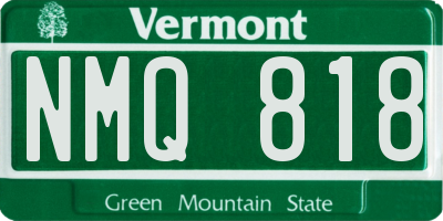 VT license plate NMQ818
