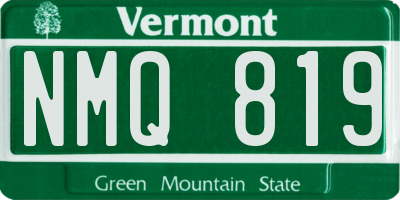 VT license plate NMQ819