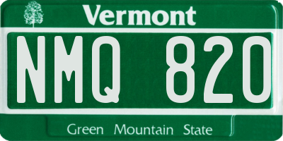 VT license plate NMQ820
