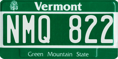 VT license plate NMQ822