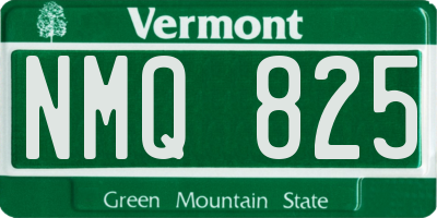 VT license plate NMQ825