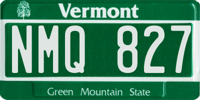 VT license plate NMQ827