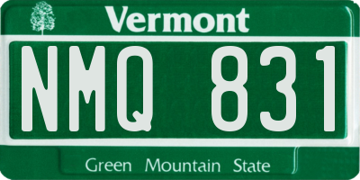 VT license plate NMQ831