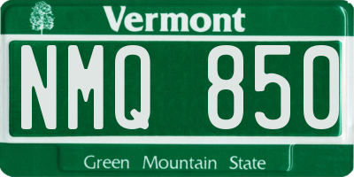 VT license plate NMQ850