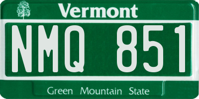 VT license plate NMQ851