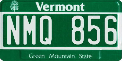VT license plate NMQ856