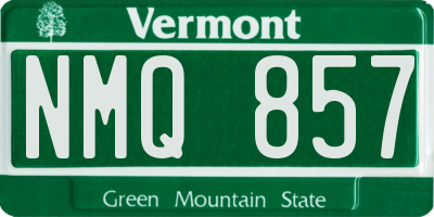 VT license plate NMQ857