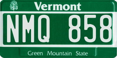 VT license plate NMQ858