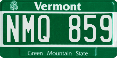 VT license plate NMQ859