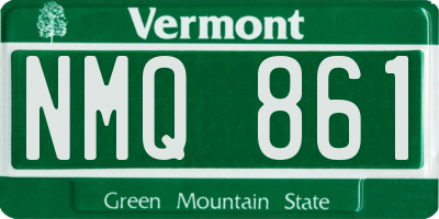 VT license plate NMQ861