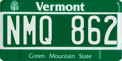 VT license plate NMQ862