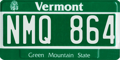 VT license plate NMQ864