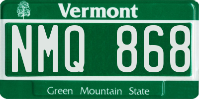 VT license plate NMQ868